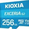 Kioxia Exceria G2 256GB MicroSDHC, UHS-I, Up To 100MB/s Read 50MB/s Write C10 A1 V30 U3