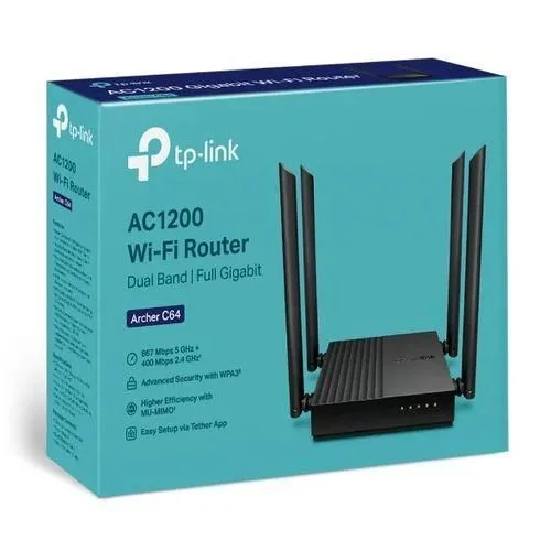 TP-Link Archer C64 AC1200 Router Wireless