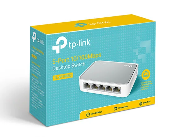 TPLINK TL-SF1005D Desktop Switch 5-Port 10/100Mbps