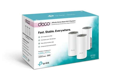 TP-Link Deco E4 Wi-Fi System AC1200 Whole Home Mesh (3 Pack) (TL-DECO E4)
