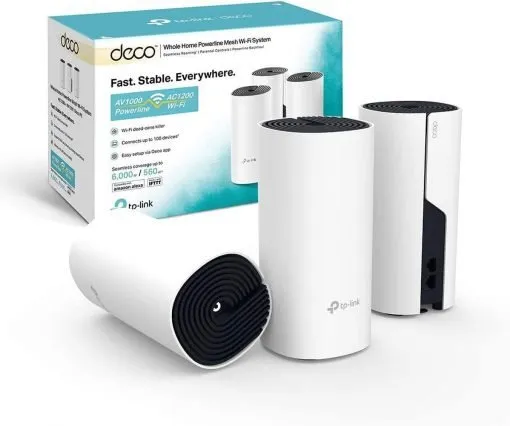 TP-Link Deco P9 AC1200 + AV1000 Whole Home Hybrid Mesh WiFi System (3 Pack)- TL-DECO P9